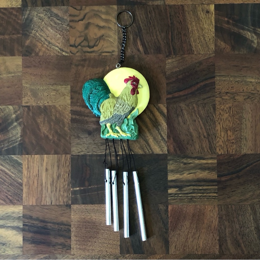 Rooster Country Wind Chime Vintage 90s Cottagecore maximalist decor